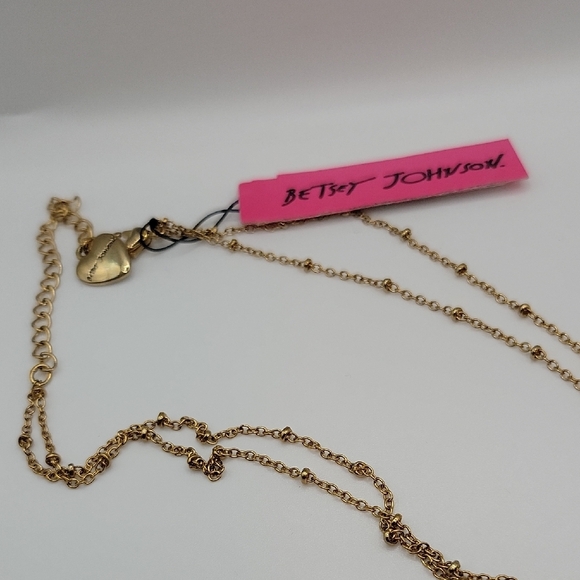 Betsey Johnson Black and Gold Dress Charm Necklace - Picture 2 of 9